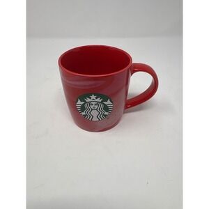 Starbucks 2024 Red Marbled Swirl Ceramic Coffee Mug Siren Logo 11oz 325ml